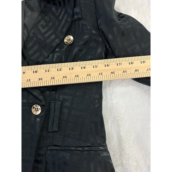 NWT Catwalk Koh-Tun Women's size Medium Black Patterned Double-Breasted Blazer - Picture 9 of 14